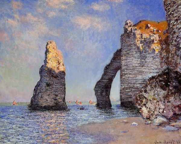 The Rock Needle And The Porte D Aval Oil Painting by Claude Oscar Monet