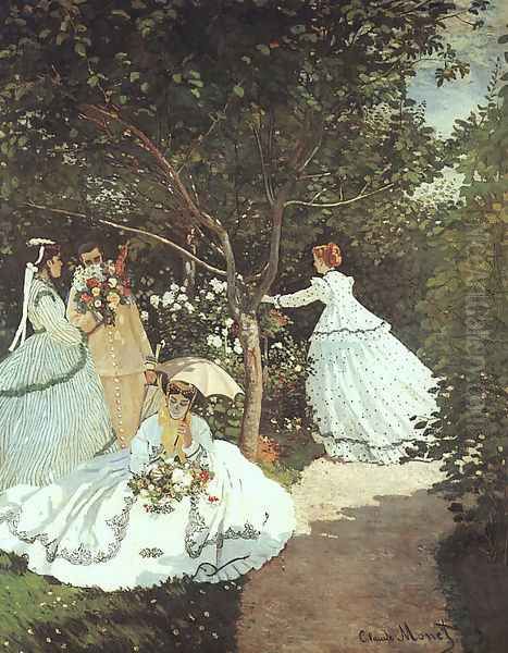 The women in the Garden Oil Painting by Claude Oscar Monet