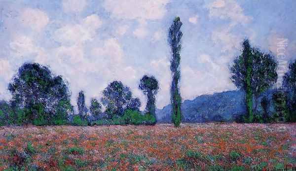 Poppy Field, Giverny Oil Painting by Claude Oscar Monet