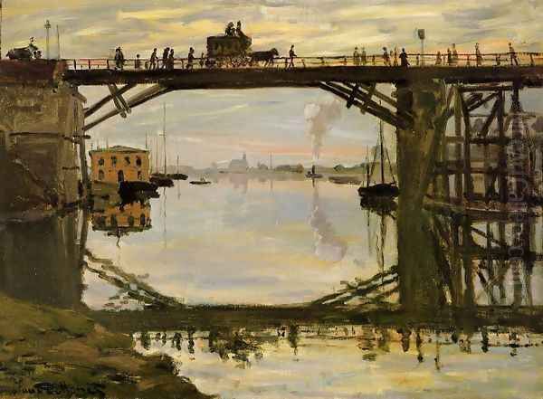 The Wooden Bridge Oil Painting by Claude Oscar Monet