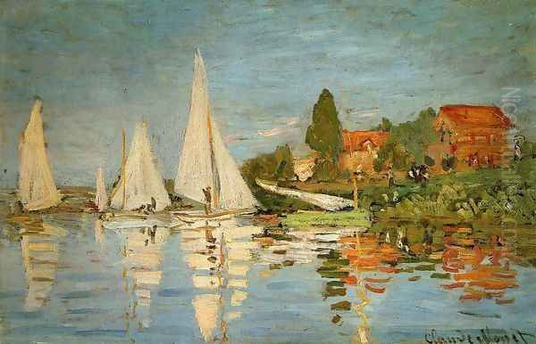 Regatta At Argenteuil Oil Painting by Claude Oscar Monet