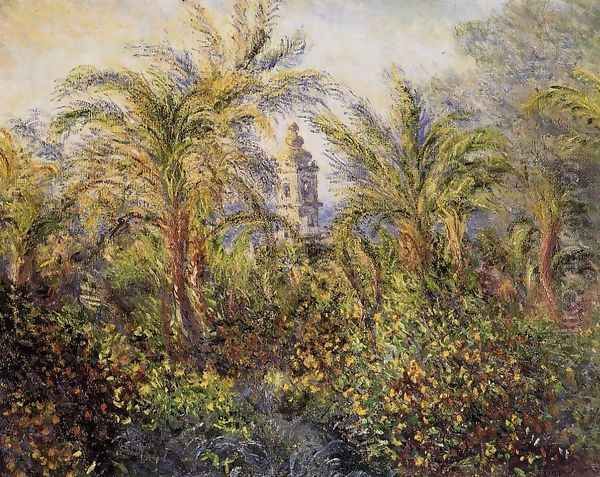 Garden In Bordighera Morning Effect Oil Painting by Claude Oscar Monet