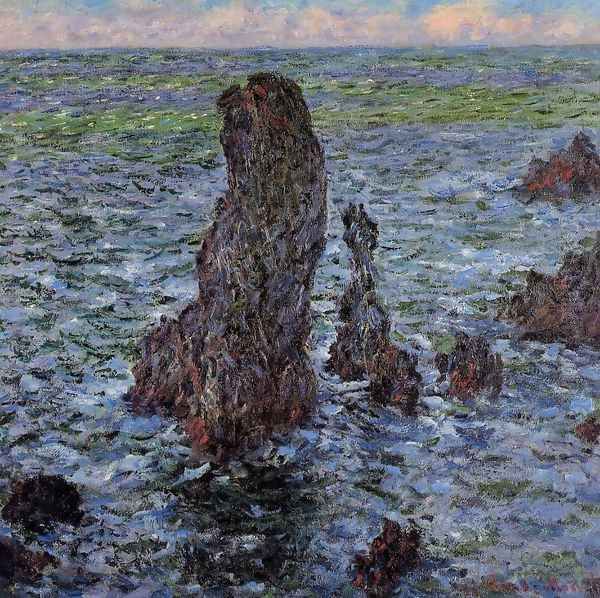 The 'Pyramids' at Port-Coton Oil Painting by Claude Oscar Monet