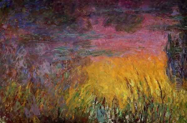 Sunset (left half) Oil Painting by Claude Oscar Monet