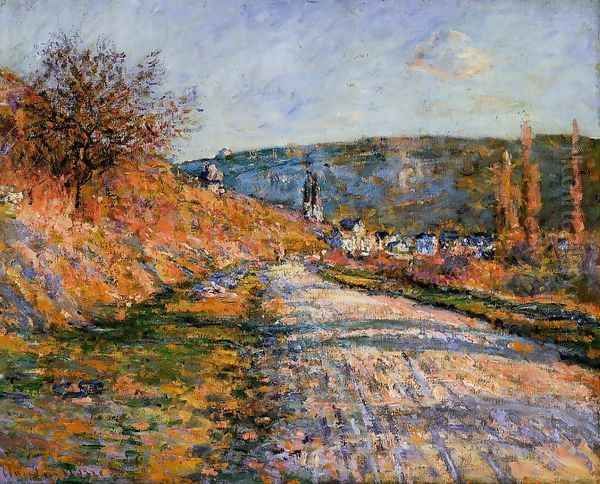 The Road To Vetheuil Oil Painting by Claude Oscar Monet