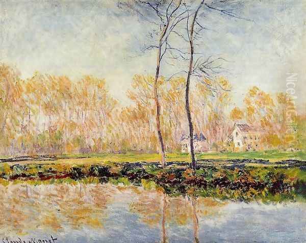 The Banks Of The River Epte At Giverny Oil Painting by Claude Oscar Monet