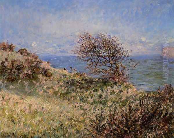 On The Cliff At Fecamp Oil Painting by Claude Oscar Monet