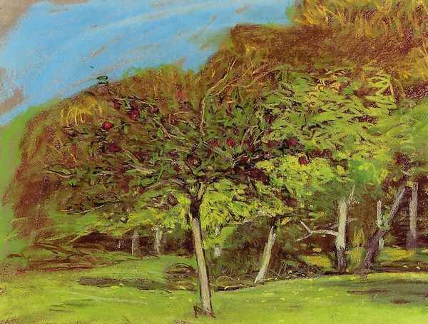 Fruit Trees Oil Painting by Claude Oscar Monet