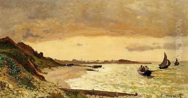 The Coast At Sainte Adresse Oil Painting by Claude Oscar Monet