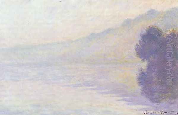 The Seine At Port Villez Mist Oil Painting by Claude Oscar Monet