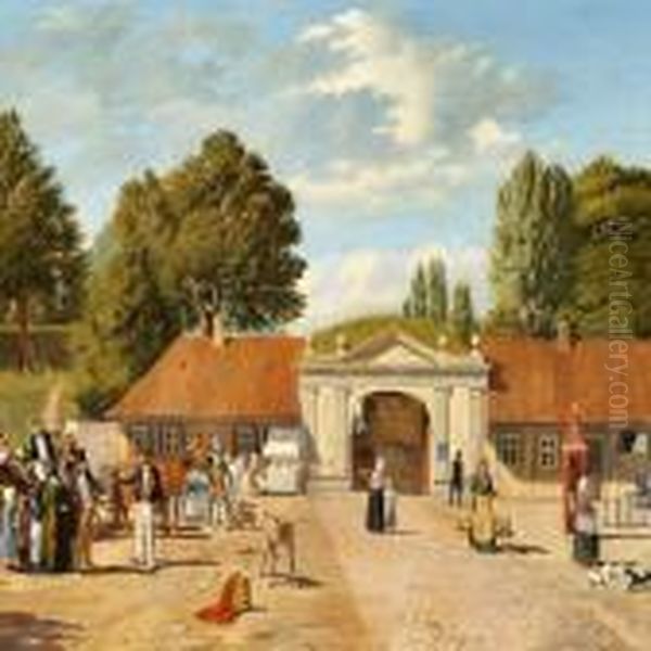 Kastellet Oil Painting by August Fischer