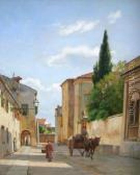 Padova Oil Painting by August Fischer