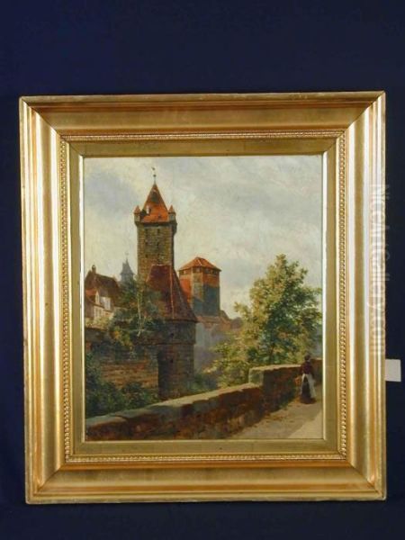 Turme In Nurnberg Oil Painting by August Fischer