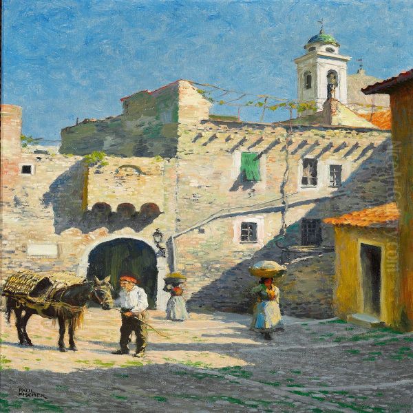 Porta San Giuseppe San Remo Oil Painting by Paul-Gustave Fischer