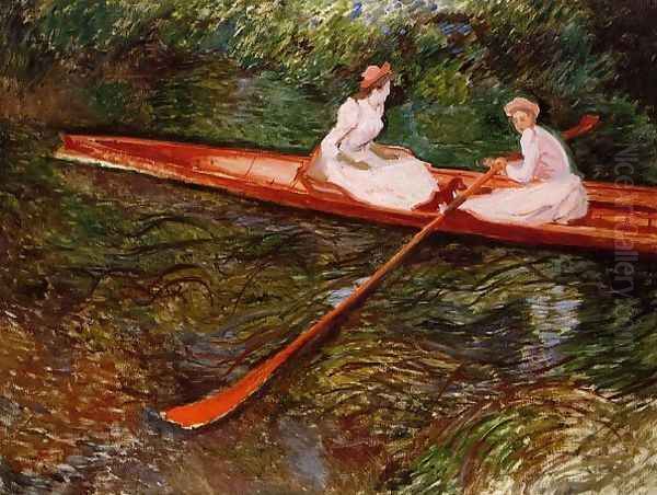 The Pink Skiff Oil Painting by Claude Oscar Monet