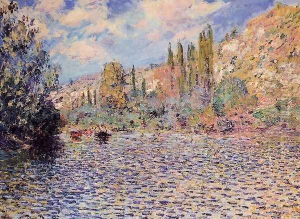 The Seine At Vetheuil Oil Painting by Claude Oscar Monet