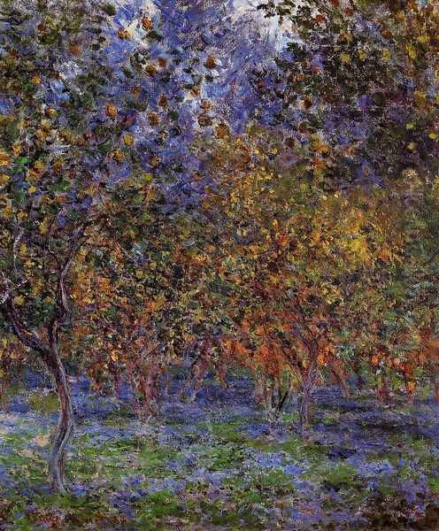 Under The Lemon Trees Oil Painting by Claude Oscar Monet