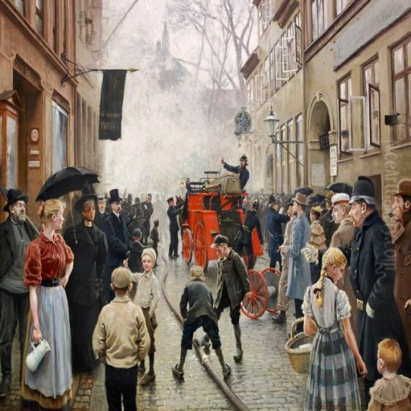 Ildlos Iskindergade by Paul-Gustave Fischer