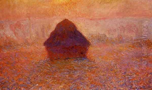 Grainstack Sun In The Mist Oil Painting by Claude Oscar Monet