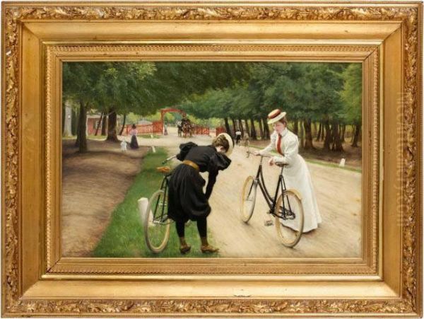 Paul Fischer Oil Painting by Paul-Gustave Fischer