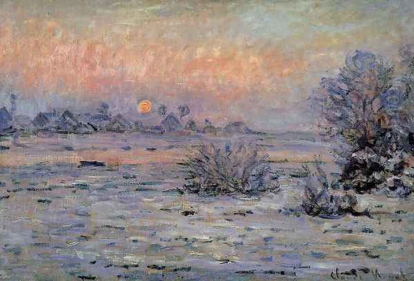 Winter Sun Lavacourt2 Oil Painting by Claude Oscar Monet