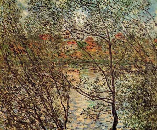 Springtime Through The Branches Oil Painting by Claude Oscar Monet