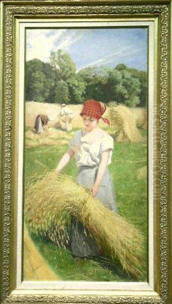 The Harvesters Oil Painting by Paul-Gustave Fischer