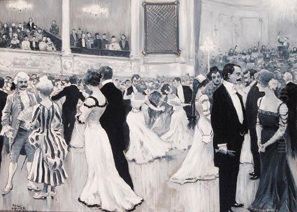 Princess Marie Of Denmark's Charity Ball Oil Painting by Paul-Gustave Fischer