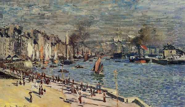 View Of The Old Outer Harbor At Le Havre Oil Painting by Claude Oscar Monet