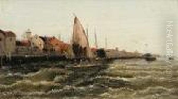 Marine Bei Ypport Oil Painting by Georg Fischof