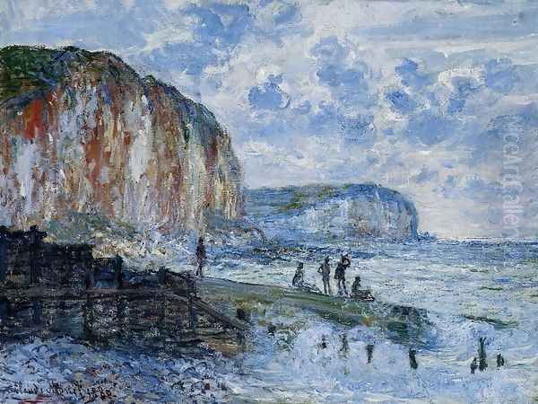 The Cliffs Of Les Petites Dalles Oil Painting by Claude Oscar Monet