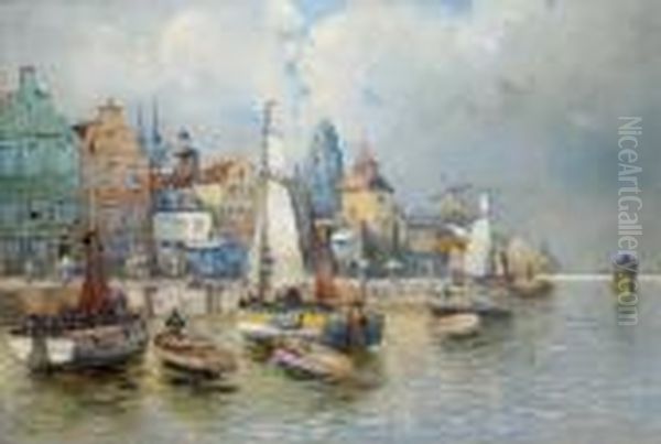 Out Of Dortrecht Oil Painting by Georg Fischof