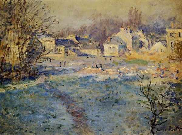 White Frost Oil Painting by Claude Oscar Monet