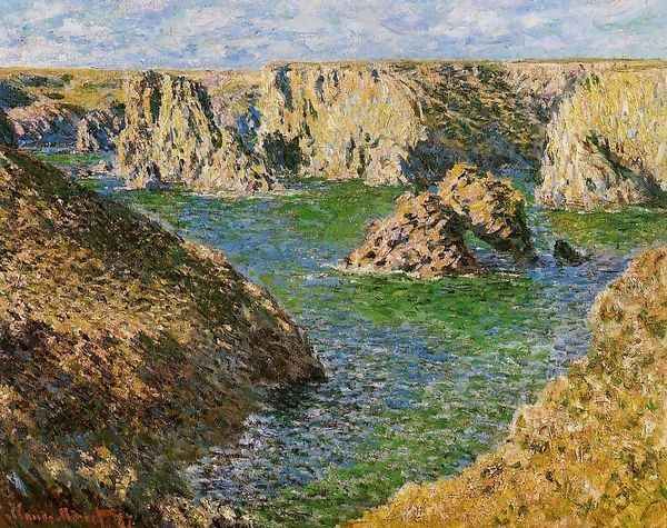 Port Donnant Belle Ile Oil Painting by Claude Oscar Monet