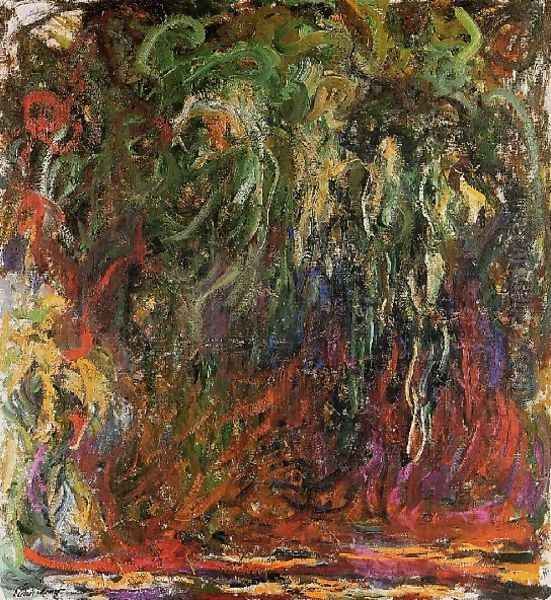 Weeping Willow Giverny Oil Painting by Claude Oscar Monet