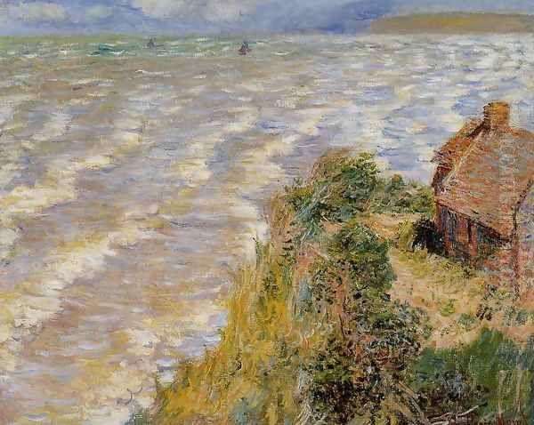 Rising Tide At Pourville Oil Painting by Claude Oscar Monet