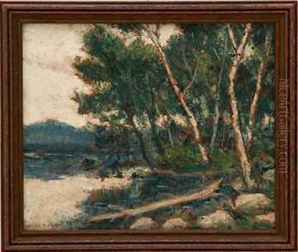 Landscape With Pond Oil Painting by William Mark Fisher