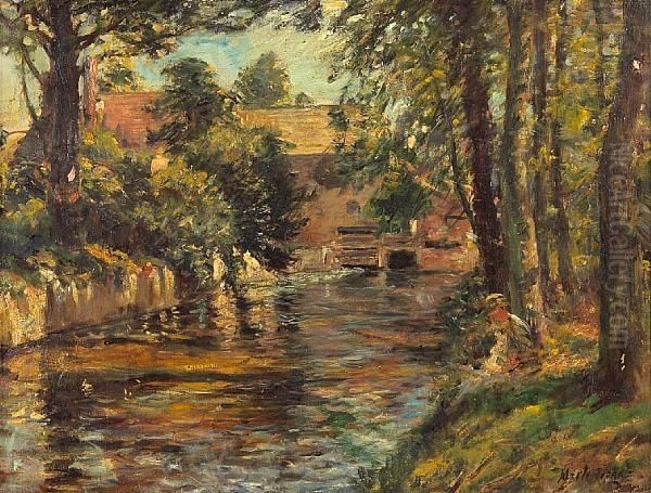 'near Bishop's Stortford' Oil Painting by William Mark Fisher