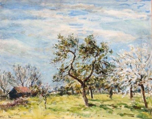 Thespring Orchard Oil Painting by William Mark Fisher