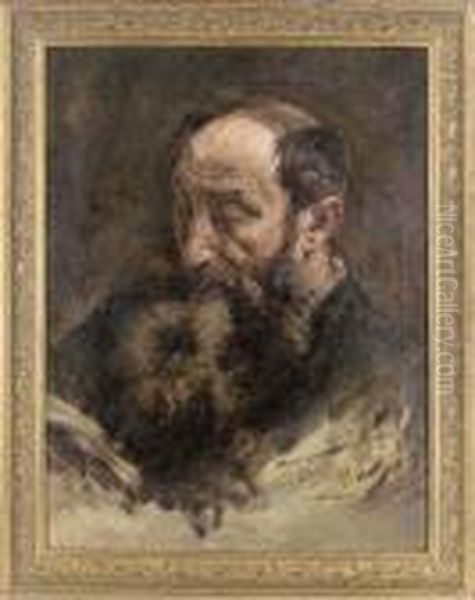 Portrait Of Monsieur P. Michaud Oil Painting by William Mark Fisher