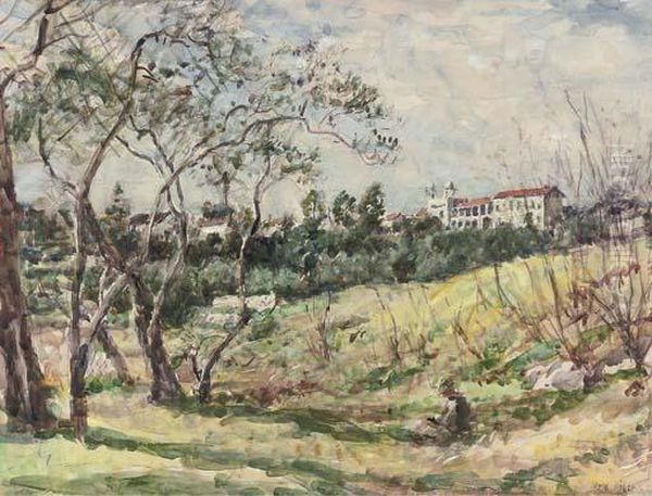 Sketching In The South Of France Oil Painting by William Mark Fisher