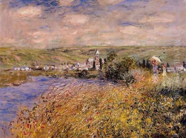 Vetheuil Seen From Ile Saint Martin Oil Painting by Claude Oscar Monet