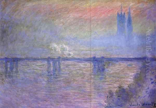 Charing Cross Bridge I Oil Painting by Claude Oscar Monet