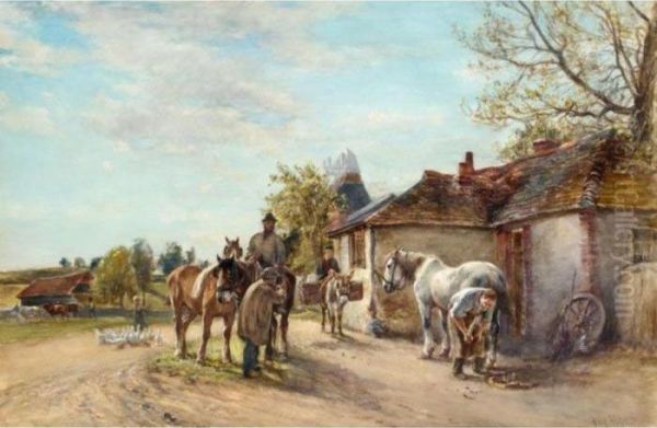 The Blacksmith Oil Painting by William Mark Fisher