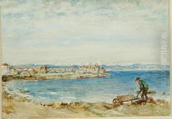 Bay, Antibes Oil Painting by William Mark Fisher