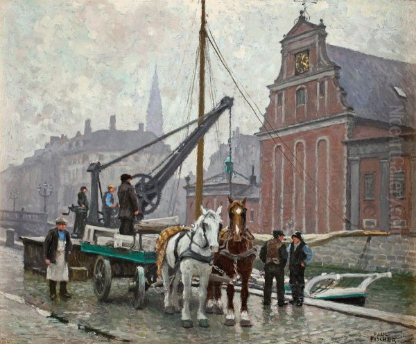 Vedholmens Kirke Oil Painting by Paul-Gustave Fischer