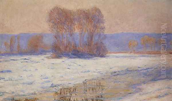 The Seine At Bennecourt In Winter Oil Painting by Claude Oscar Monet