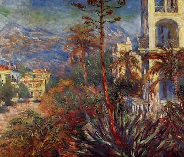 Villas At Bordighera Oil Painting by Claude Oscar Monet