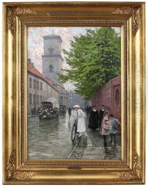 Cykelturen Oil Painting by Paul-Gustave Fischer