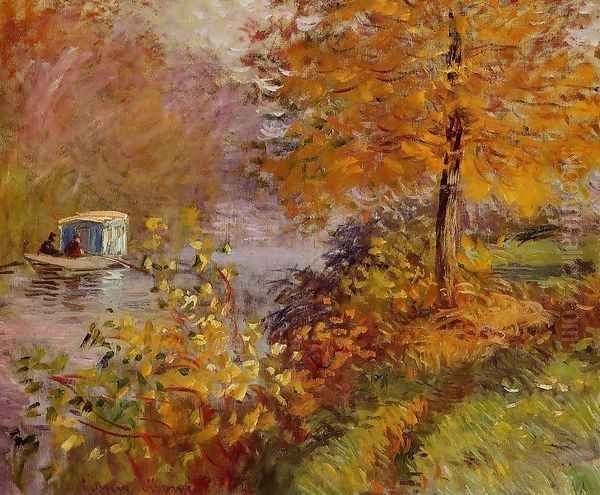 The Studio Boat3 Oil Painting by Claude Oscar Monet